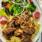 Best Goat Meat with Rice and Salad in Portland, OR